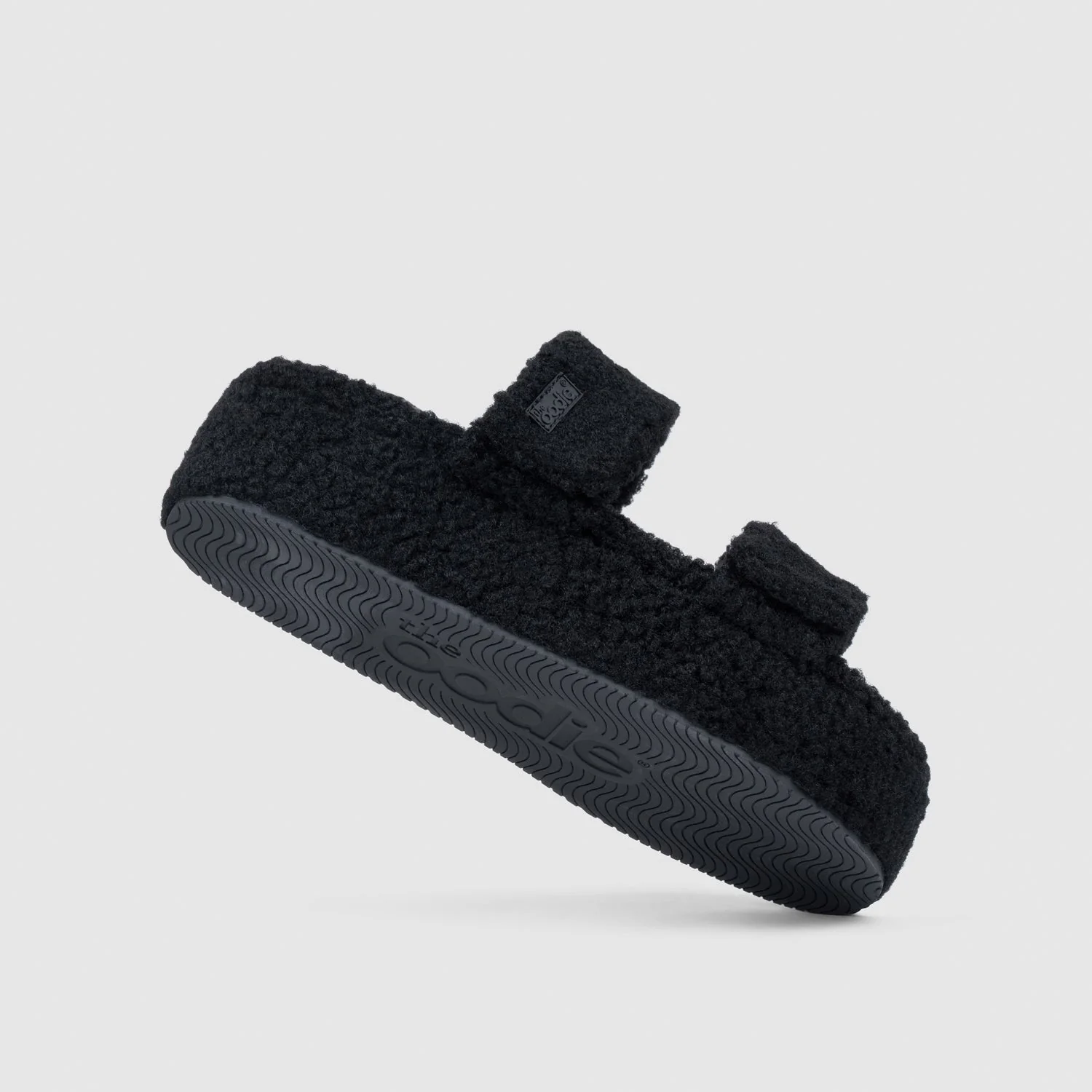 Black Two Strap Sherpa Platform - Image 4